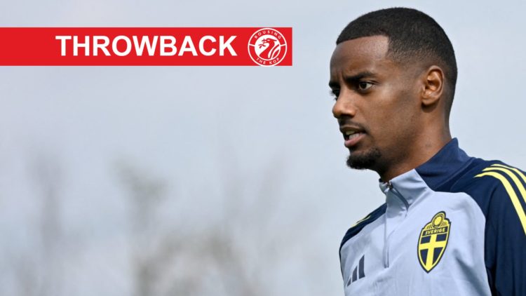 Alexander Isak pictured training for the Sweden national team.