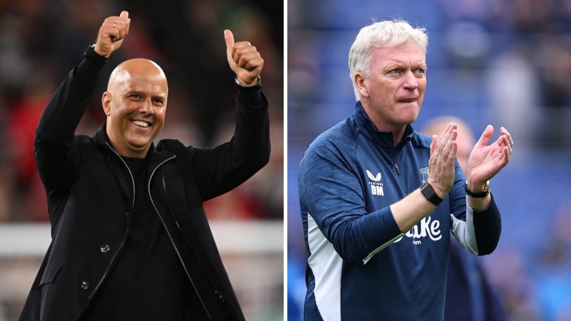 Arne Slot (left) thumbs up home fans after Atletico Madrid win, David Moyes (right) claps home fans after Aston Villa draw