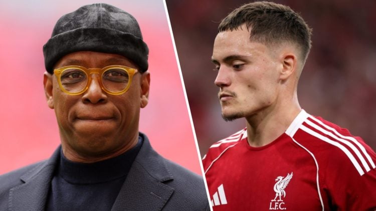 Ian Wright looks on prior to the Emirates FA Cup Semi Final match between Coventry City and Manchester United at Wembley Stadium. Florian Wirtz of ...