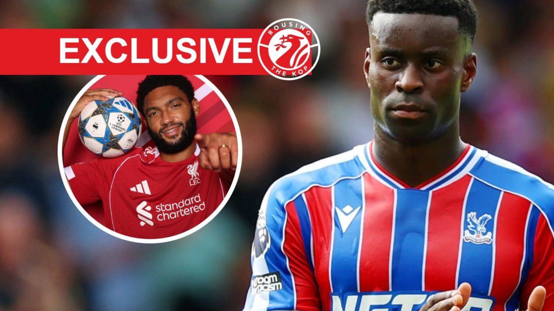Marc Guehi of Crystal Palace applauds after the Premier League match against Nottingham Forest at Selhurst Park. Joe Gomez poses during a photoshoo...