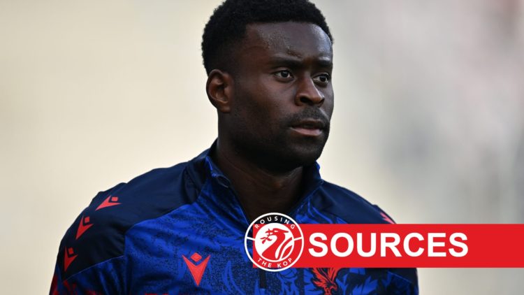 Marc Guehi warms up ahead of Crystal Palace's UEFA Conference League qualifier with Fredrikstad.