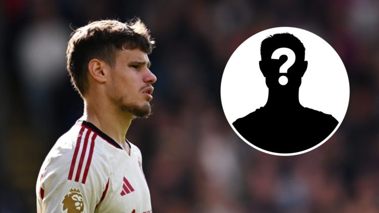 Milos Kerkez (left) looks on during Liverpool vs Crystal Palace, mystery silhouette (right)