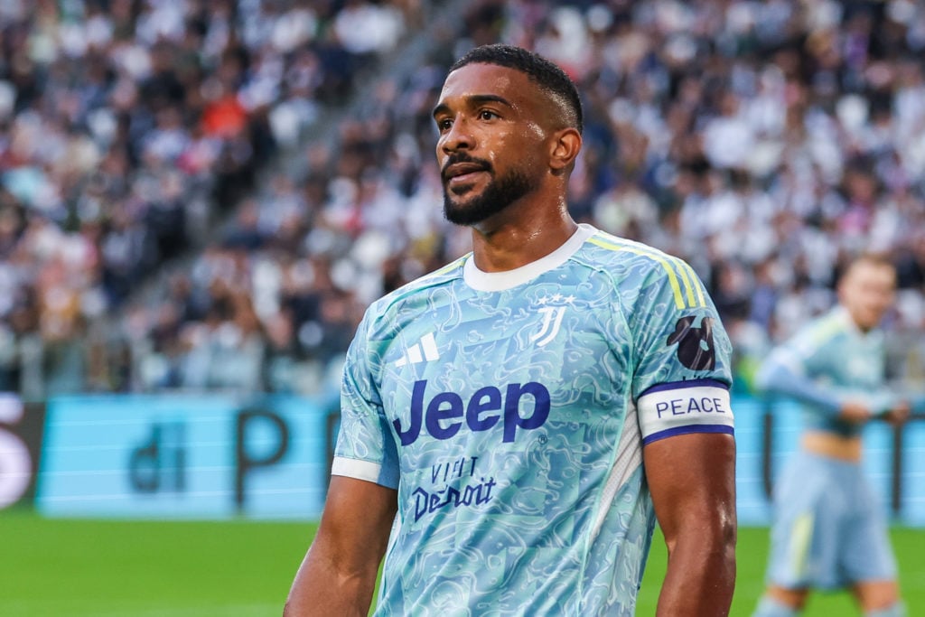 Gleison Bremer of Juventus FC looks on during Serie A 2025/26 football match between Juventus FC and Atalanta BC at Allianz Stadium.