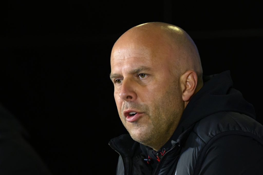 Liverpool's manager Arne Slot holds a press conference on the eve of their UEFA Champions League, league phase day 2, football match against Galatasaray at the Rams Park.
