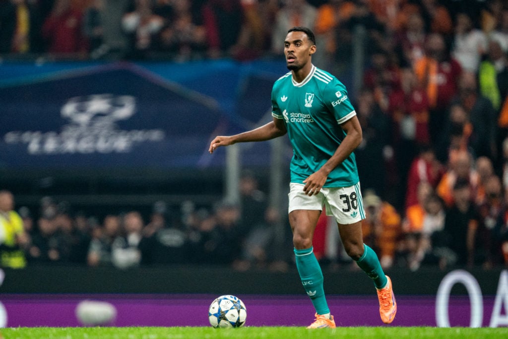 Ryan Gravenberch of Liverpool FC in action during the UEFA Champions League match between Galatasaray and Liverpool at the Rams Park