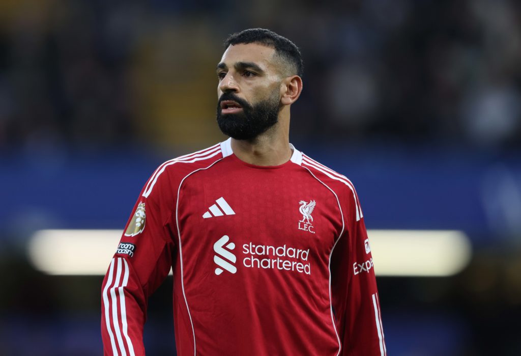 Mohamed Salah of Liverpool during the Premier League match between Chelsea and Liverpool at Stamford Bridge