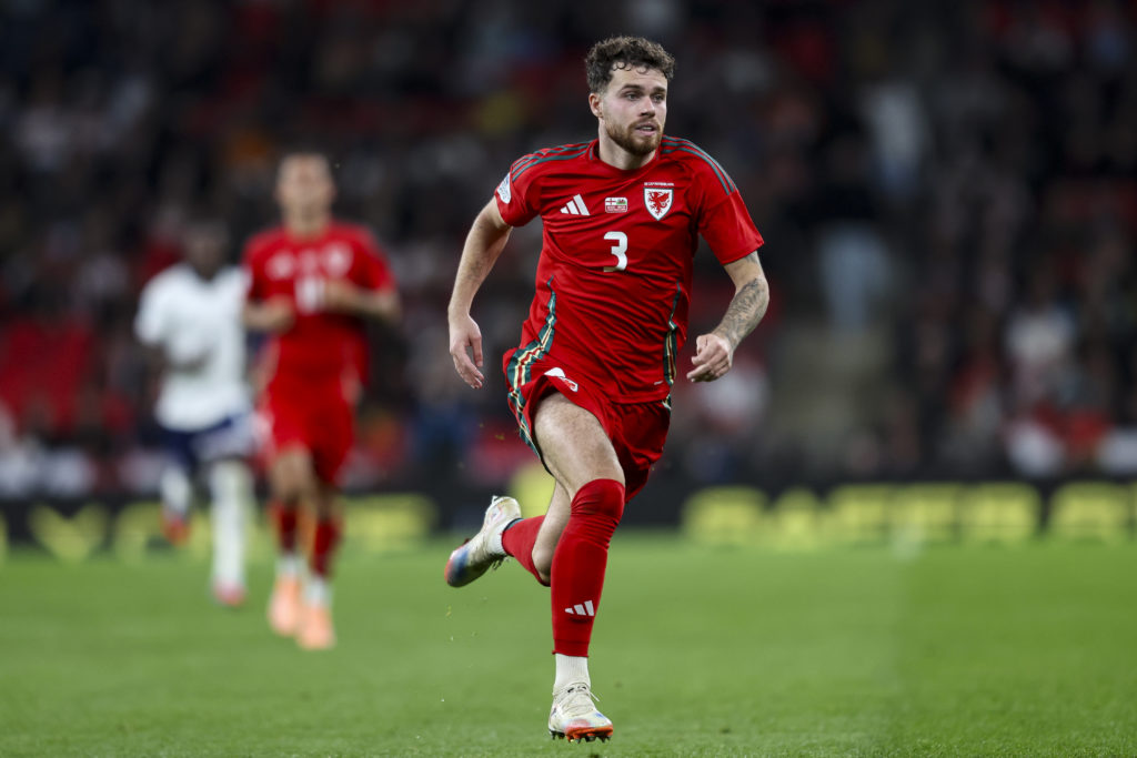 Neco Williams of Wales during International Friendly between England and Wales at Wembley Stadium.