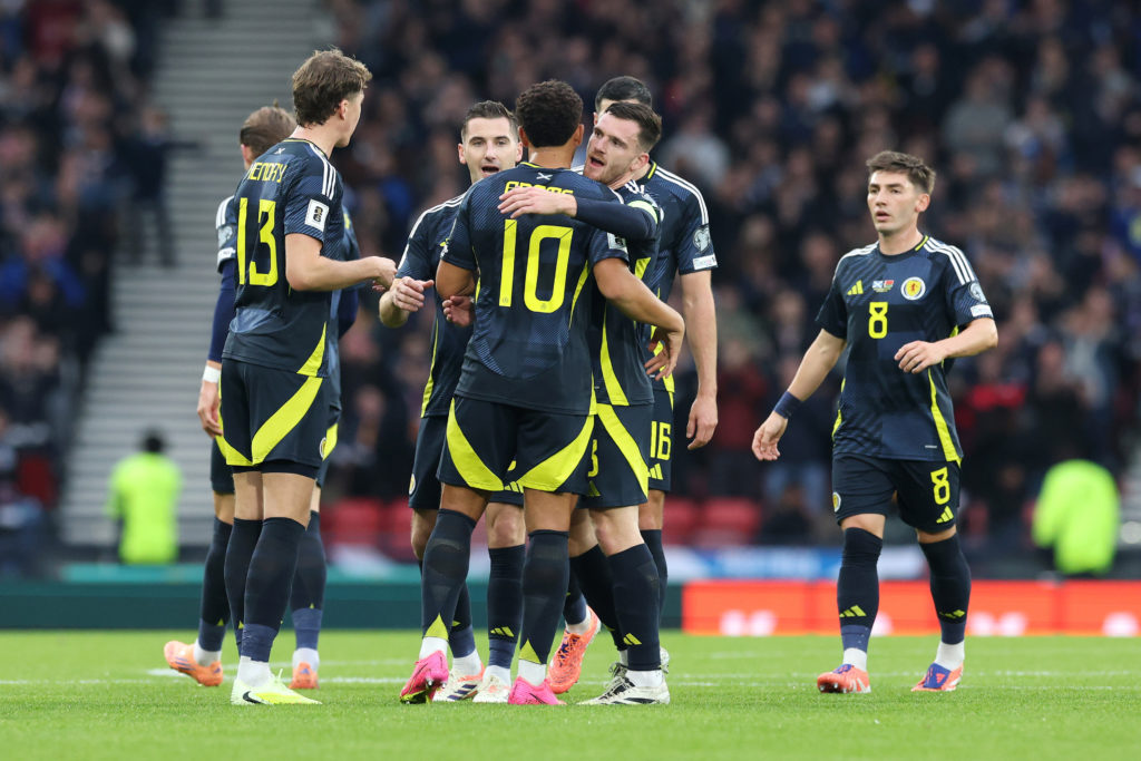 Scotland celebrate against Belarus