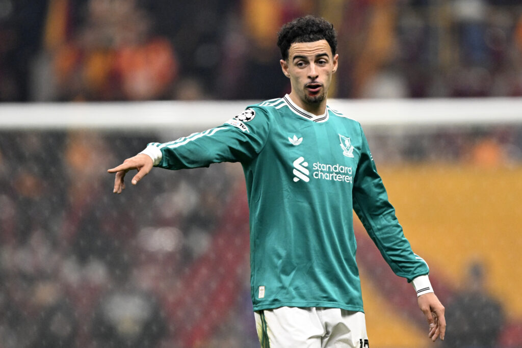 Curtis Jones of Liverpool FC during the UEFA Champions League match between Galatasaray v Liverpool at the Rams Park