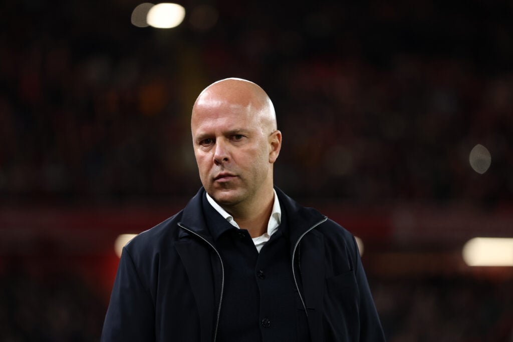 Arne Slot looks on during Liverpool v Crystal Palace - Carabao Cup Fourth Round