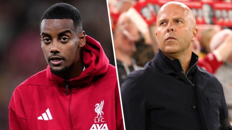 Alexander Isak centre-forward of Liverpool and Sweden prior the UEFA Champions League 2025/26 League Phase MD1 match between Liverpool FC and Atlet...