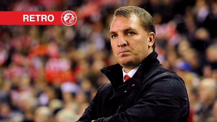 Liverpool manager Brendan Rodgers looks on before the Barclays Premier League match between liverpool and Fulham at Anfield