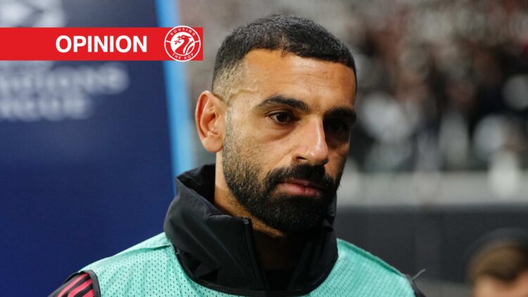 Mohamed Salah (Liverpool FC) looks on during the Champions League group game between Eintracht Frankfurt and Liverpool FC at the Deutsche Bank Park