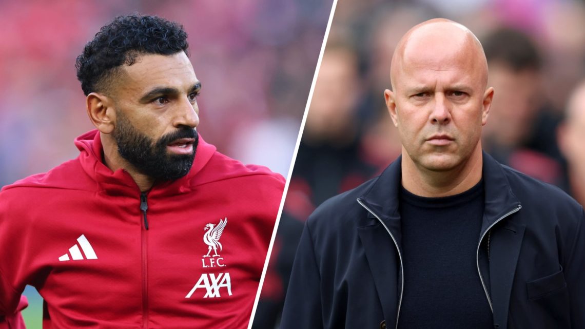 Mohamed Salah warms up ahead of Liverpool's pre-season match against Athletic Bilbao at Anfield. Arne Slot walks out before Liverpool's Premier Lea...