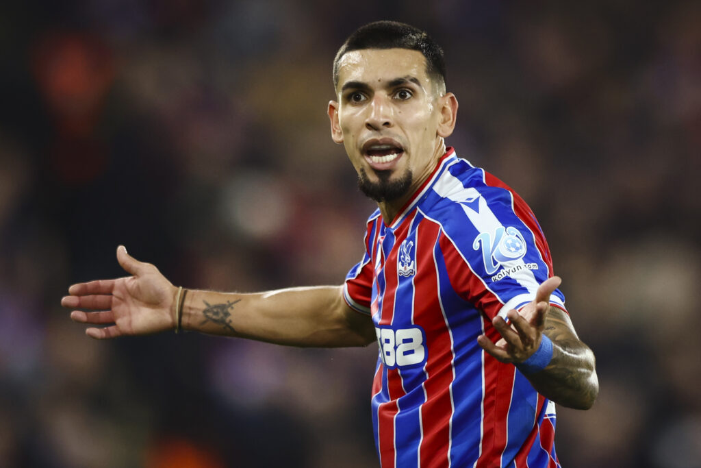 Daniel Munoz pictured in action during Crystal Palace's UEFA Europa Conference League match against AZ Alkmaar at Selhurst Park.