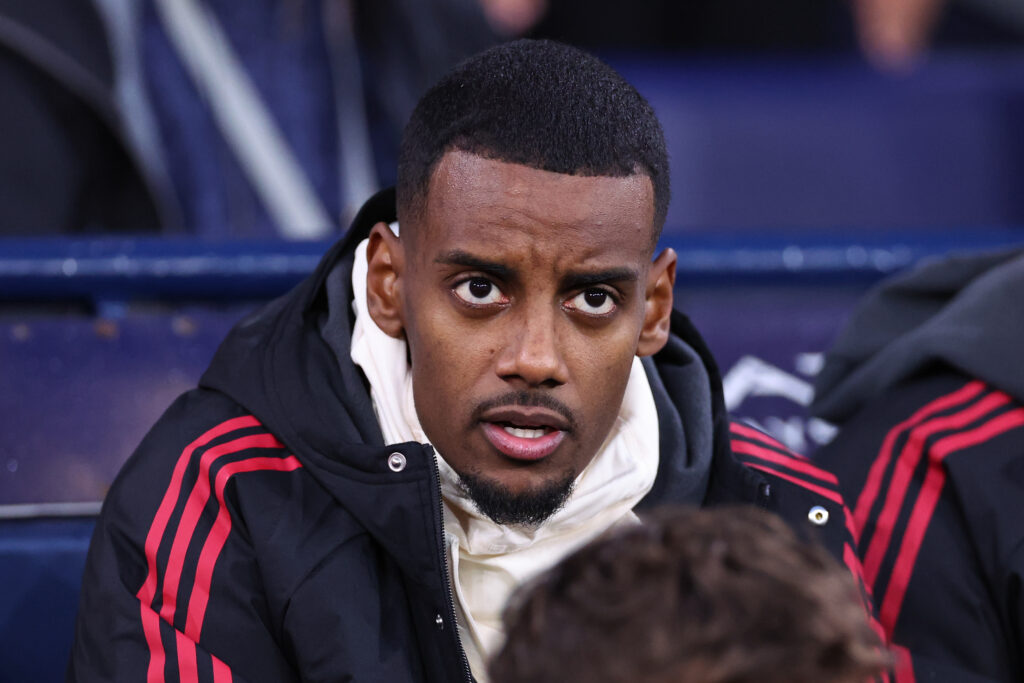 Alexander Isak of Liverpool during the Premier League match between Manchester City and Liverpool at Etihad Stadium.