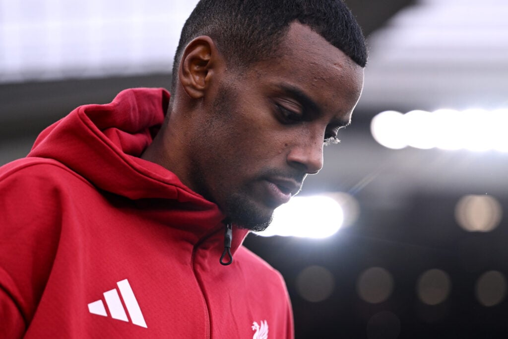 Alexander Isak walks out ahead of Liverpool's Premier League match against Nottingham Forest at Anfield