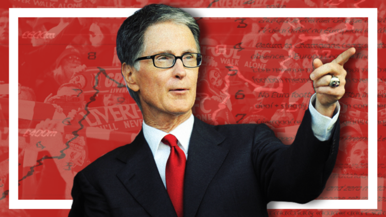 Abstract cover art featuring FSG principal owner John Henry and Liverpool imagery