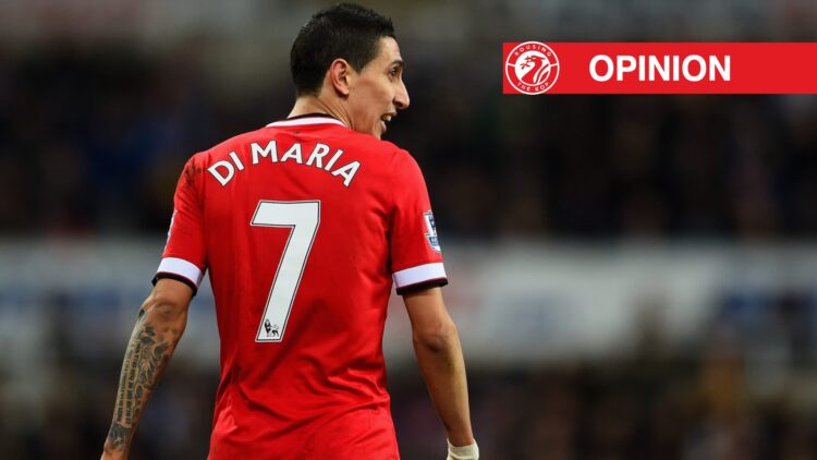 Angel di Maria of Manchester United looks on during the Barclays Premier League match between Newcastle United and Manchester United at St James' Park