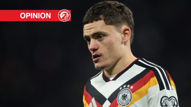 Florian Wirtz of Germany reacts during the FIFA World Cup 2026 qualifier match between Germany and Slovakia at Red Bull Arena