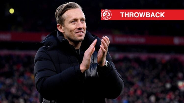 Lucas Leiva former Liverpool player during the Premier League match between Liverpool FC and Brentford FC at Anfield