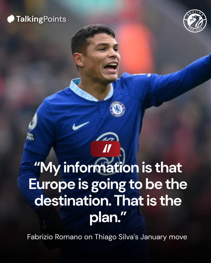 Thiago Silva to Liverpool quote