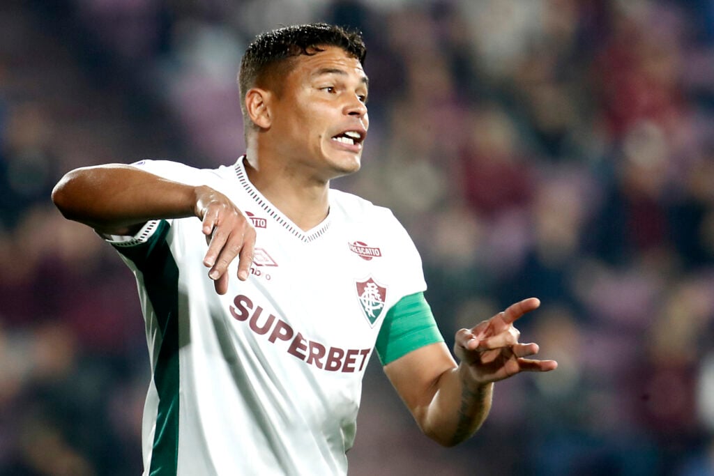 Thiago Silva pictured during Fluminense's Copa Sudamericana match against Lanus