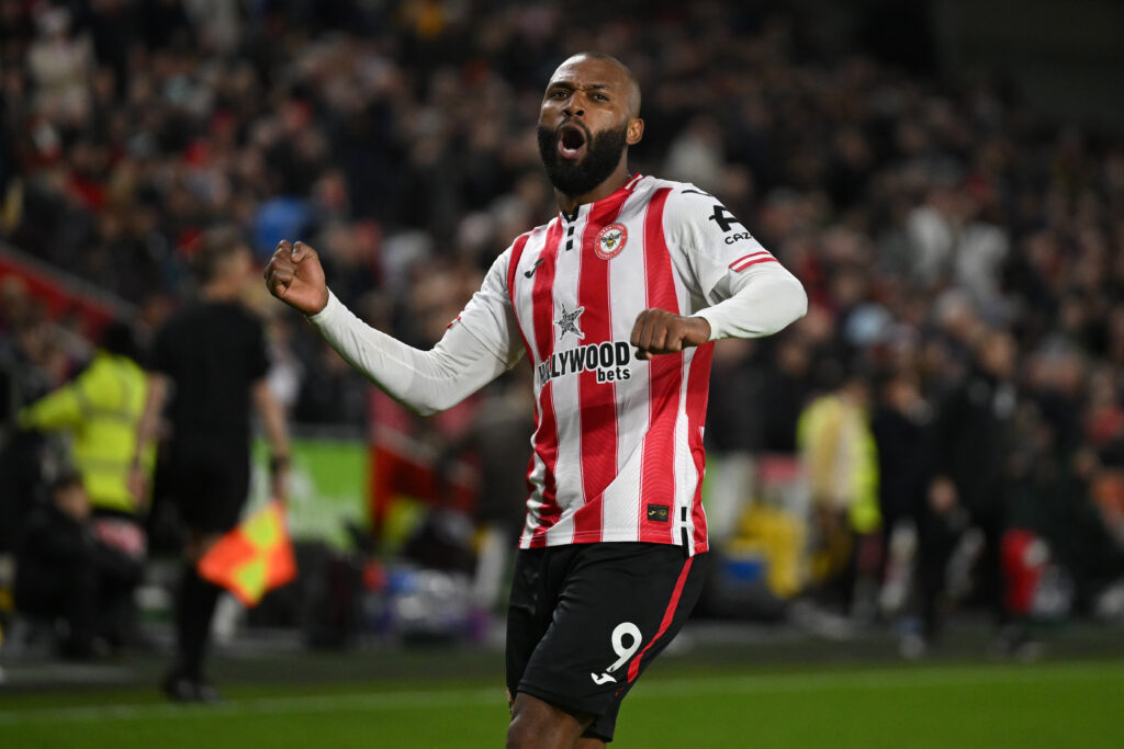 gor Thiago of Brentford celebrates after scoring his team's second goal during the Premier League match between Brentford and Burnley