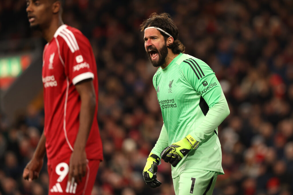 Alisson during Liverpool v Sunderland - Premier League