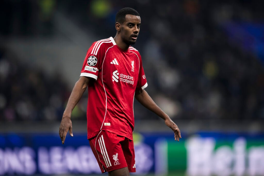 Alexander Isak of Liverpool FC looks on during the UEFA