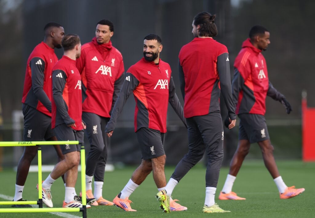Liverpool FC Training Session And Press Conference - UEFA Champions League 2025/26 League Phase MD6