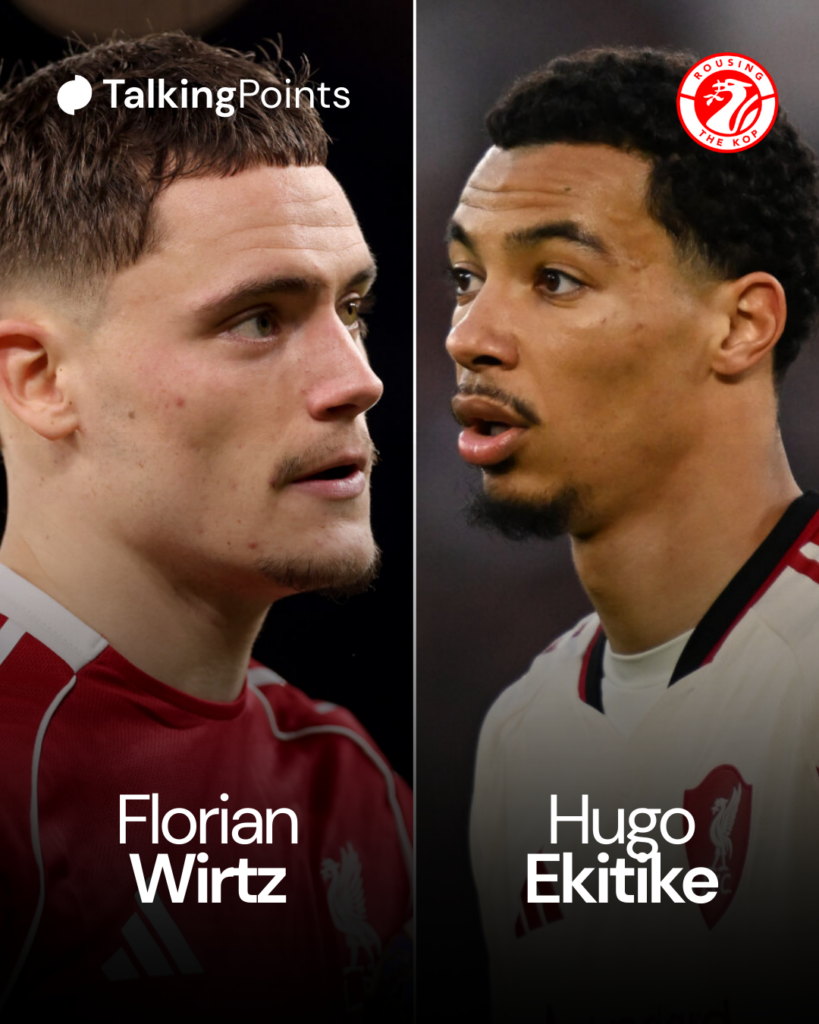 Florian Wirtz of Liverpool during the UEFA Champions League 2025/26 League Phase MD4 match between Liverpool FC and Real Madrid C.F. at Anfield. Hugo Ekitike pictured during Liverpool's Premier League match against West Ham United at the London Stadium