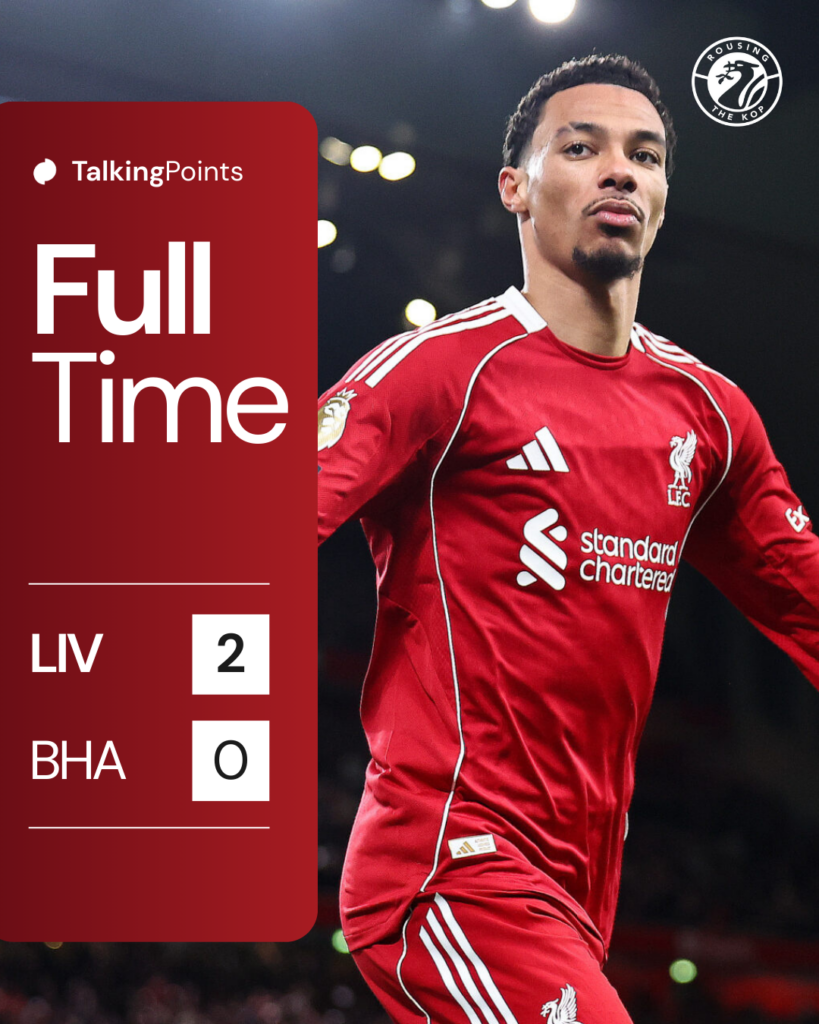 Liverpool full-time graphic vs Brighton