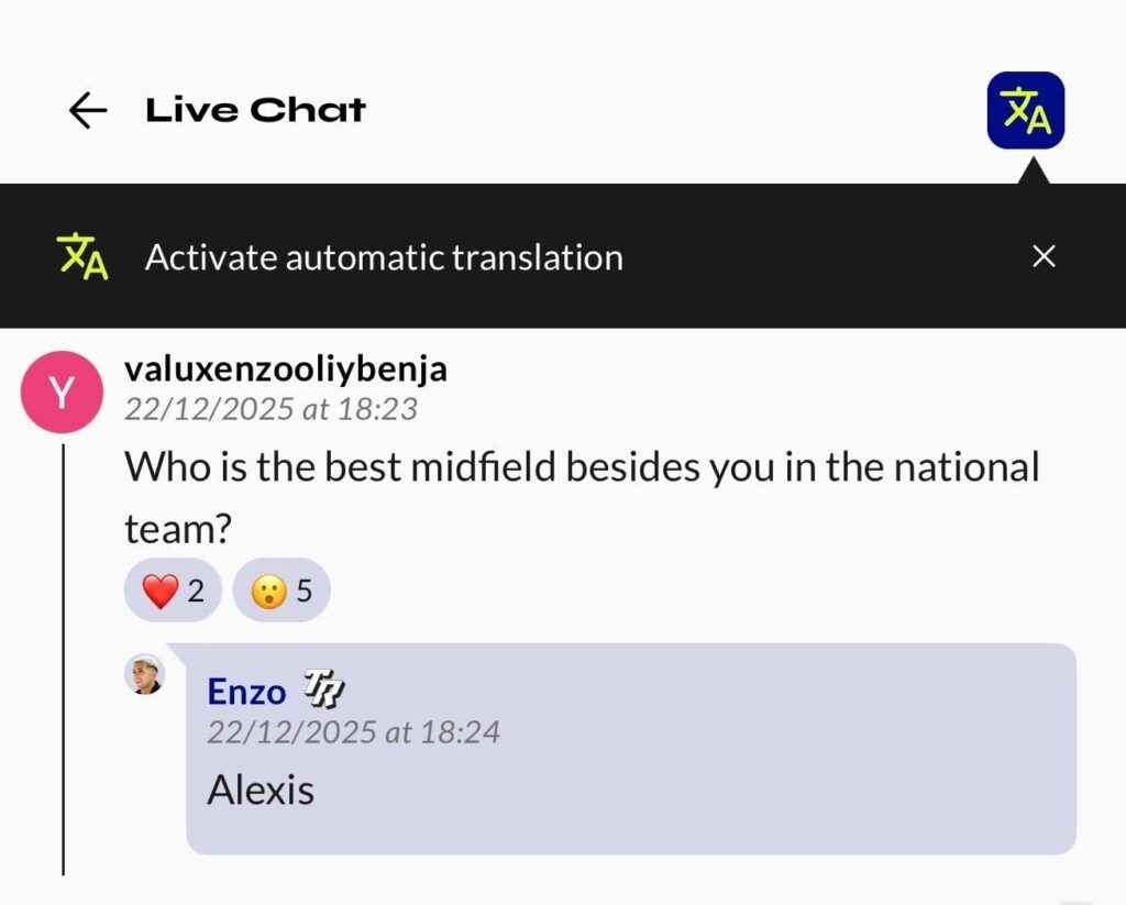 Enzo Fernandez speaking on The Residency App