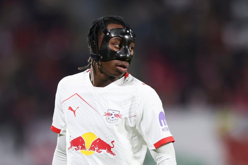 Yan Diomande during RB Leipzig v Eintracht Frankfurt - Bundesliga
