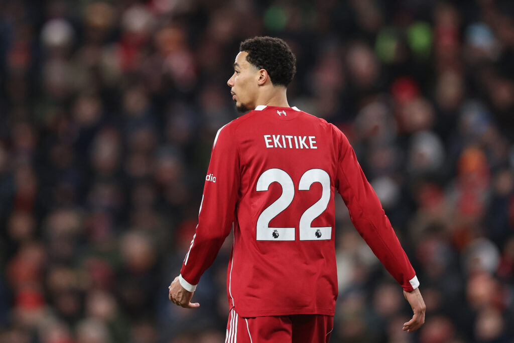Hugo Ekitike during Liverpool v Leeds United - Premier League