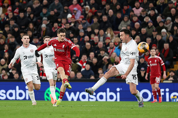 Florian Wirtz scores for Liverpool vs Barnsley