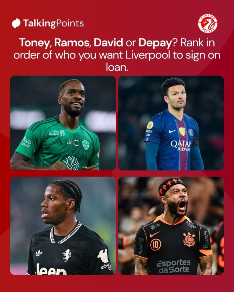 Liverpool's striker options in January