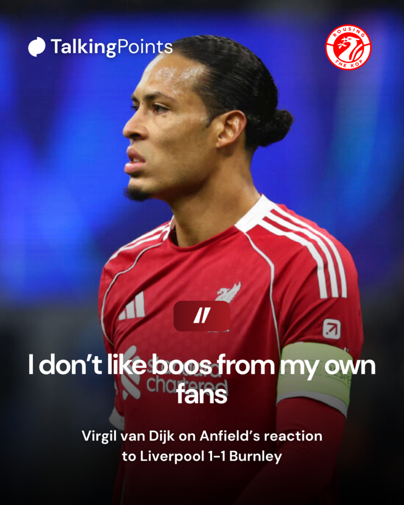 Virgil van Dijk pictured in action during Liverpool's UEFA Champions League match against Inter Milan at San Siro (Credit: Getty Images/Giuseppe Cottini).