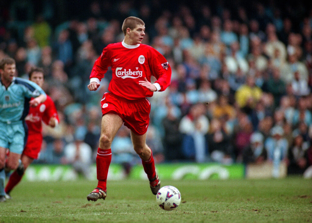 Steven Gerrard during Coventry v Liverpool in 2000