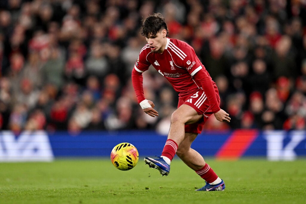 Milos Kerkez during Liverpool v Manchester City - Premier League