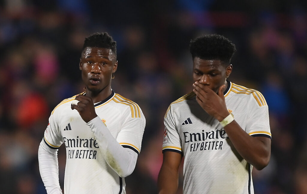 Aurelien Tchouameni and Eduardo Camavinga playing for Real Madrid