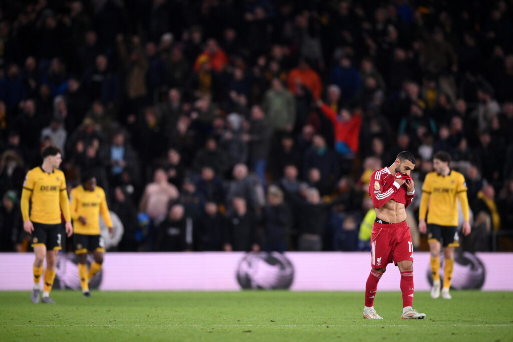 Mohamed Salah for Liverpool after losing to Wolves