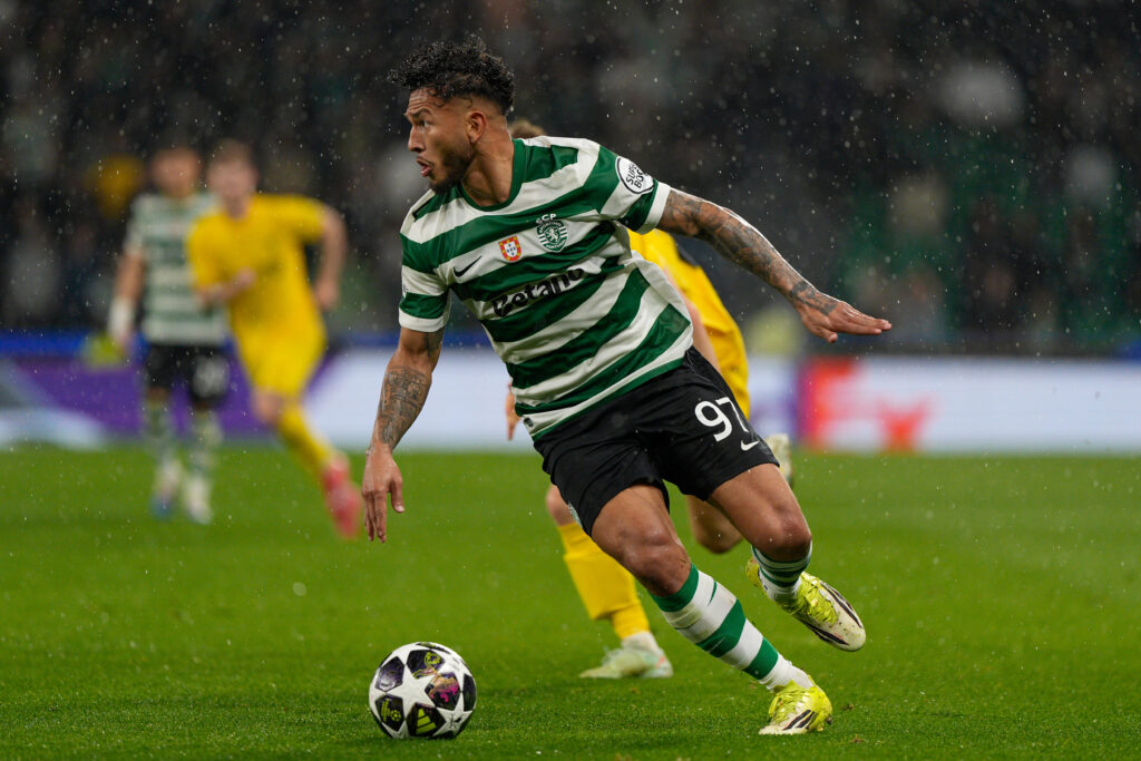 Luis Suarez of Sporting CP in action during UEFA Champions