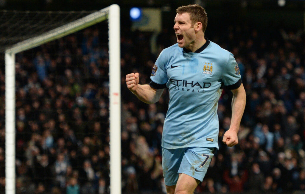 James Milner playing for Man City