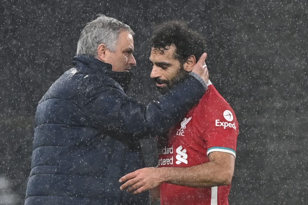 José Mourinho and Mo Salah