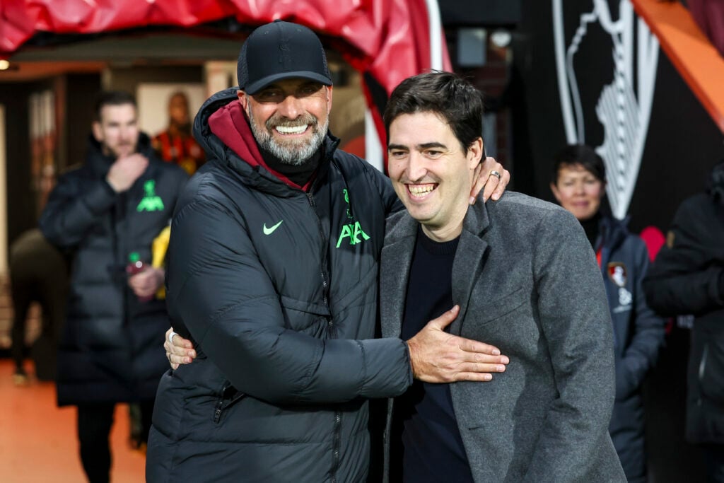 Jurgen Klopp and Andoni Iraola before AFC Bournemouth v Liverpool FC - Premier League
