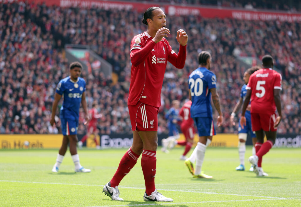 Virgil van Dijk during Liverpool v Chelsea - Premier League