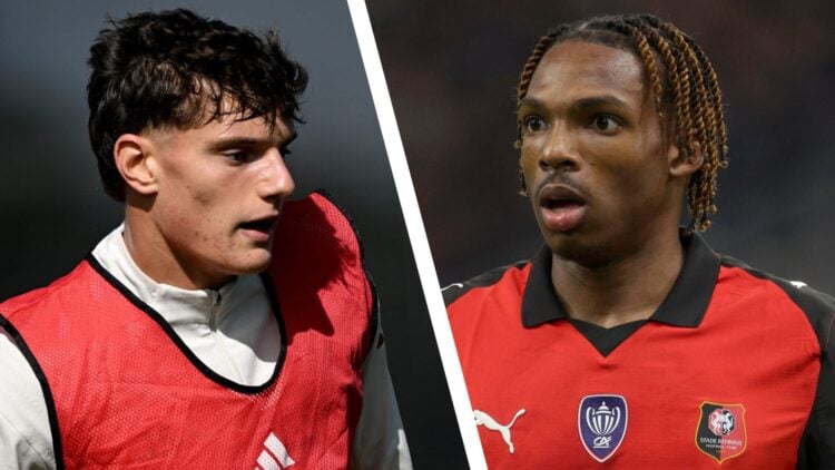 Giovanni Leoni pictured during a training session with Liverpool. Jeremy Jacquet of Rennes pictured during a French Cup match against Olympique Mar...