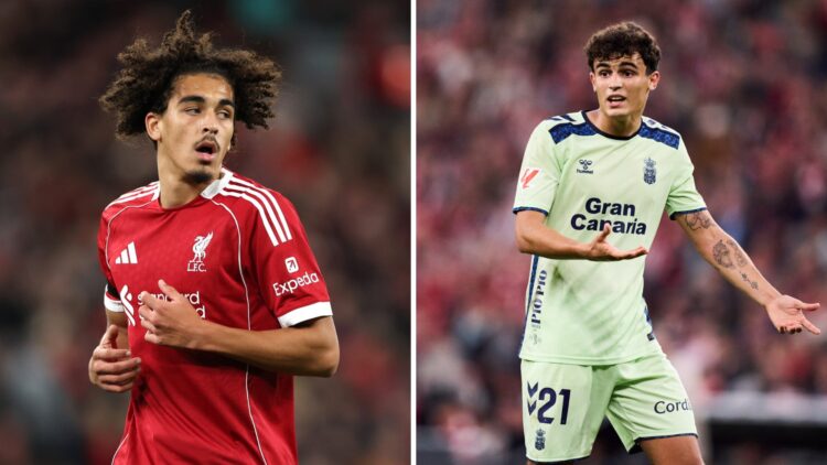 Liverpool youngsters Jayden Danns and Stefan Bajcetic